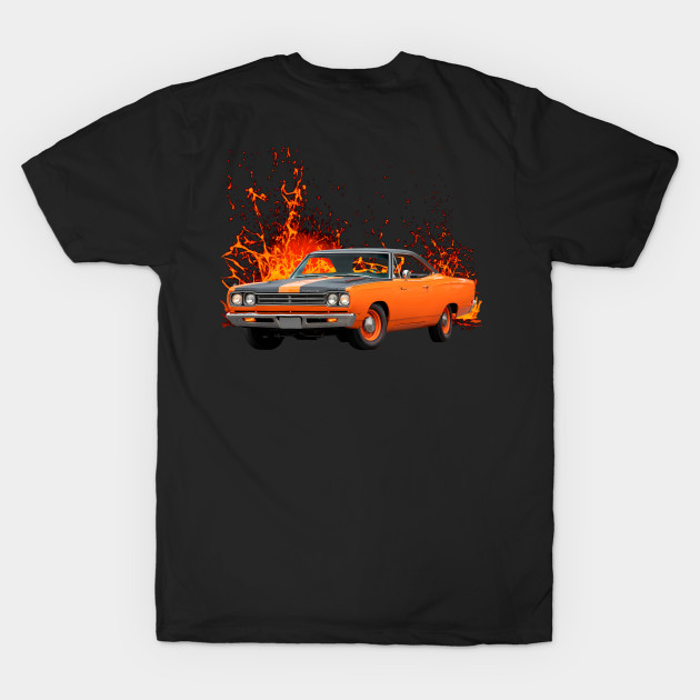 1969 Roadrunner in our lava series on front and back by Permages LLC